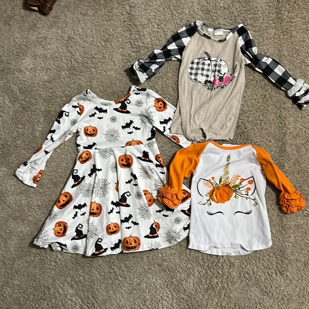 Halloween dress and two shirts toddler 4t